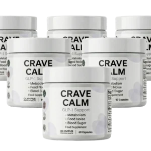 6 Bottles of Crave Calm (Transparent Background)
